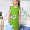 thumbnail image 4 of Haiem golf ball Printed Girls Nightgowns Sleepwear Short Sleeve Pajama Dress Soft Princess Sleepshirt for 3-12 Years Kids Kids Homewear-Medium, 4 of 6
