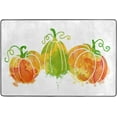thumbnail image 4 of Dreamtimes Multi-Colored Watercolor Pumpkins Area Rug, 36"x24" Autumn Harvest Non-Slip Washable Indoor Door Mat, Absorbent Floor Mat for Bedroom Kitchen Entryway Bathroom, 4 of 5