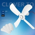 thumbnail image 2 of Tibvox 3/4 Leaves 12V Ceiling Fan Air Cooler Hanging Battery Powered 16”/31.5” Tent Fans for Camping Outdoor Dormitory Home Bed, 2 of 14