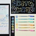 thumbnail image 2 of Sakura Gelly Roll Retractable Pens - Pastel Pen Set for Decorative Writing - 0.8mm Tip - Bleed-Free - Moonlight Pastels - Pastel Yellow, Orange, Pink, Green, Sky Blue & Periwinkle - 6 Count, 2 of 5