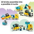 thumbnail image 6 of LEGO DUPLO Town 3 in 1 Construction Vehicles Toys for Toddlers - Learning & Pretend Play Set for Boys & Girls, Ages 2+ - Building Blocks for Fine Motor Skills Practice - Gift for Birthdays - 10475, 6 of 8