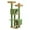 Green, variant on Demi Bonn 52" Cat Tree Tower with 2 Scratching Posts, 2 Perches, 2 Caves, Pompoms, Multi-Level Plush Cat Condo for Indoor Cats, Green