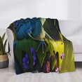 thumbnail image 3 of Yiaed Cute Blue Frog Print Blanket Throw Blanket Soft Cozy Flannel Blanket for Home Bed Sofa Couch Chair-40"x30", 3 of 6