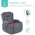 thumbnail image 4 of Best Choice Products Electric Power Lift Linen Recliner Massage Chair Furniture w/ USB Port, Heat, Cupholders - Blue, 4 of 8