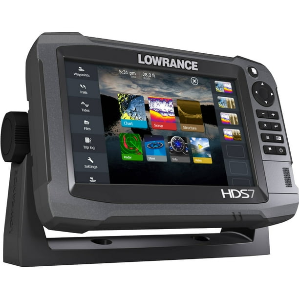 Lowrance Hds 7 Gen3 Touchscreen Fishfinder Chartplotter With Built In Chirp And Structure Scan Hd Insight Usa 50 200 Khz Transducer Walmart Com