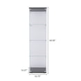 thumbnail image 5 of Lighted 4 Shelves Glass Cabinet Glass Display Cabinet with One Door, Black, 5 of 5