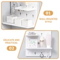 thumbnail image 5 of PTOOTP 1Set White PP Wall Floating Shelf for Storage and Display Suitable for Room Decoration 11.8x8.7x3.7in, 5 of 8