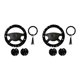 thumbnail image 1 of Sidaley Car Steering Wheel Cover Black Moons Protector Stars Auto White Accessories Tipo 1 2piezas, 1 of 1