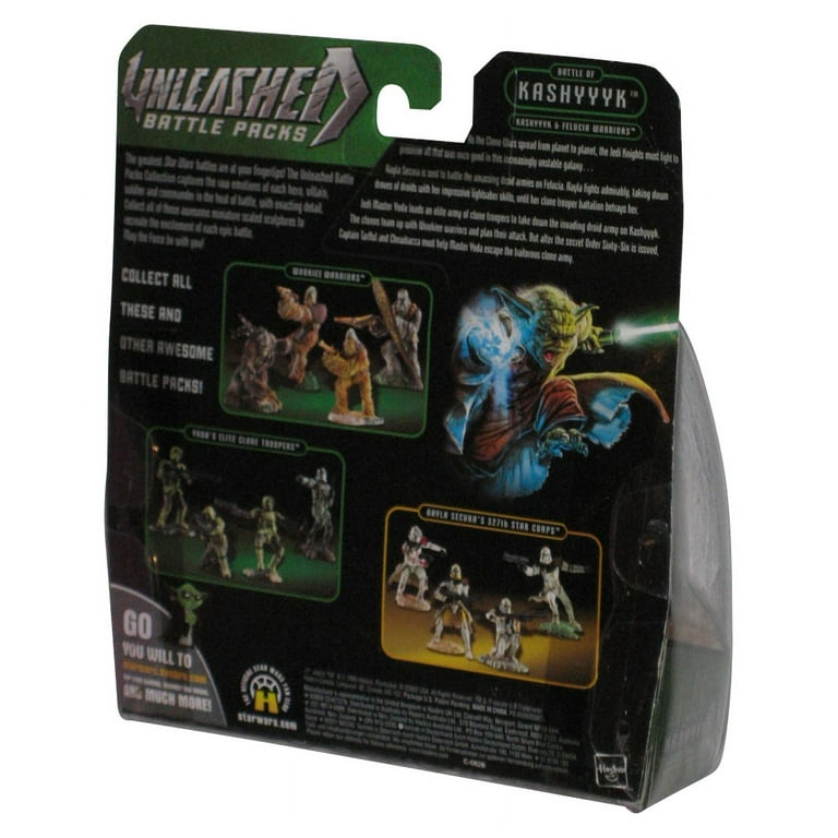 Star Wars Unleashed Battle 4 Pack Yoda, Captain Tarfful, Chewbacca