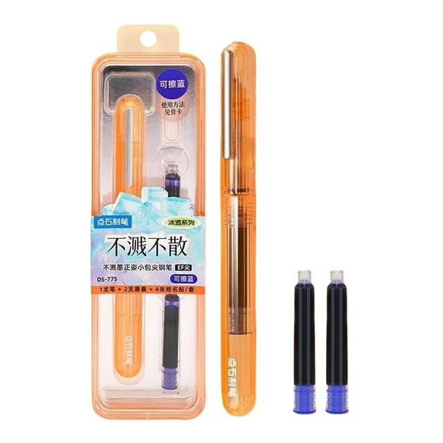 jesticaly Refillable Ink Pen With Non-Slip Grip For School And Writing Needs Drawing Generisch Fountain Pen type+3