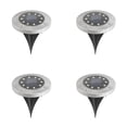 thumbnail image 1 of SolarGroundLights,4PackWaterproofIn-GroundOutdoorLandscapePathwayLightingSensorDiskLightsforGarden,Patio,Walkway,Lawn,Driveway,Yard, 1 of 5