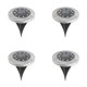 thumbnail image 1 of Luces solares para el suelo, paquete de 4, impermeables, en el suelo, para exteriores, paisajes, caminos, iluminación, sensores, luces de disco para jardín, patio, pasarela, césped, entrada, patio, 1 of 5
