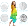 thumbnail image 7 of Rainbow Tie Dye Spiral Pattern Hooded Bath Towel，50"x30" for Ages 3 To 12 Kids, Quick Dry Lightweight Soft Microfiber Hood Beach Towel Cover Up for Kids, 7 of 7