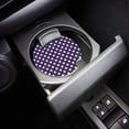 thumbnail image 3 of POGLIP White Polka Dot Puple Set of 4 Car Coaster for Drinks, Absorbent Ceramic Stone Coasters Cup Mat with Cork Base for Home Kitchen Room Coffee Table Bar Decor, 3 of 5
