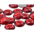 thumbnail image 1 of WWS-13mm Flat Back Round Acrylic Rhinestones Plastic Gems for Jewelry Making Costume Jewels Cosplay Embelishments - 50 Pieces (Red Ruby .TM), 1 of 4