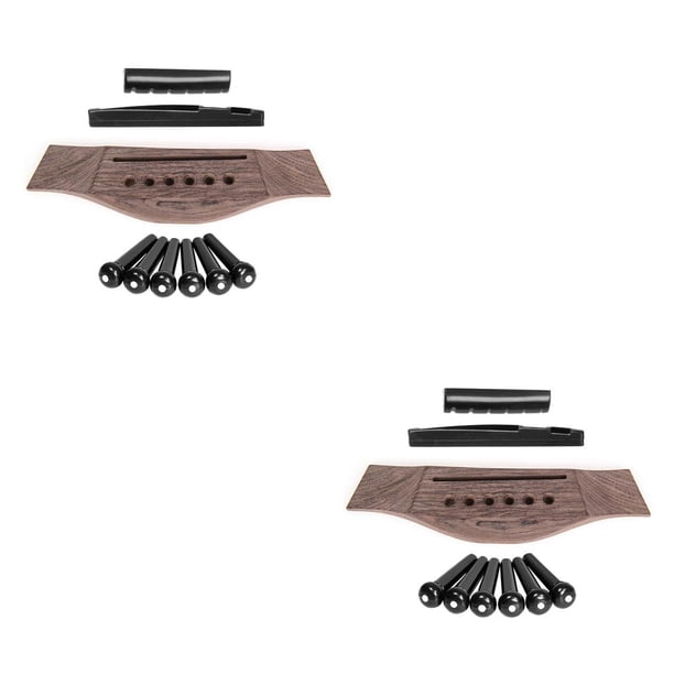 Yuarrent Guitar Bridge Pin Set 6 Cuerdas Guitarra acústica Sillín de Tuerca Instrumento de música Accesorio de bricolaje Type1 NO1 Yuarrent CBP177824