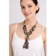thumbnail image 2 of Adorable Multi Stone Flower Cluster Rain Necklace, 2 of 8