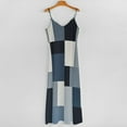 thumbnail image 5 of Vinatge Geometric Abstract Art Gray Black Blue Sleeveless Dress Loose Women's Dress Dresses Luxury Evening Dresses, 5 of 9