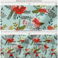 thumbnail image 2 of Soimoi Green Cotton Voile Fabric Leaves & Poppy Floral Print Fabric by the Yard 56 Inch Wide, 2 of 7
