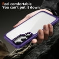 thumbnail image 5 of for Samsung Galaxy S25+ Case Clear, [Wireless Charging][Anti-Yellowing][Military-Grade Protection] Hybrid Clear Back Shockproof Slim Magnetic Phone Case for Samsung Galaxy S25+,Purple, 5 of 7