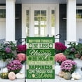 thumbnail image 7 of St. Patrick's Day Garden Flags,Shamrock Rustic Burlap Yard Sign Decorations,Double Sided Green Clovers Welcome Patio Holiday Flag Spring Banners for Outdoor Garden Decor 17.7x11.8inch, 7 of 7