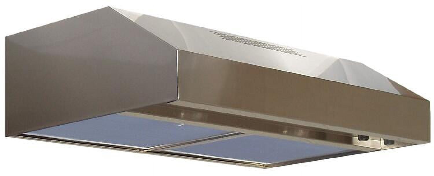 Summit Ultra Series ULT2830SS 30 Canopy Pro Style Under-Cabinet Range Hood With 390 CFM Internal Blower  Variable Speed  Dual Halogen Lights  Covertible To Recirculating  In Stainless Steel