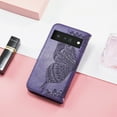 thumbnail image 5 of Allytech Google Pixel 9A Flip Wallet Case, Luxury PU Leather [Butterfly & Flower Embossed] Magnetic Clasp Stand Case Built-in Card Slots & Cash Pocket, Shockproof Wrist Strap Case, Purple, 5 of 6