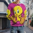thumbnail image 6 of Looney Tunes Tweety Hoodie 3D Print Pullover Hooded Long Sleeve Sweatshirts Tops Blouse with Pocket for Mens Womens, 6 of 7