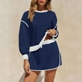 thumbnail image 5 of 2 Piece Sweatsuits for Womens Skirt Set Long Sleeve Sweatshirts Skirted Skorts Tennis Casual Matching Set Tracksuit, M, 5 of 6