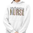 thumbnail image 2 of Emergency Nurse Leopard Print Hoodie Sweatshirt Unisex 2X-Large White, 2 of 5