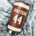 thumbnail image 5 of Personalized Football Tumbler 20oz 30oz Stainless Steel Insulated Cups Travel Coffee Mug Sport Gifts for Coaches Women Men Dad Birthday, 5 of 6