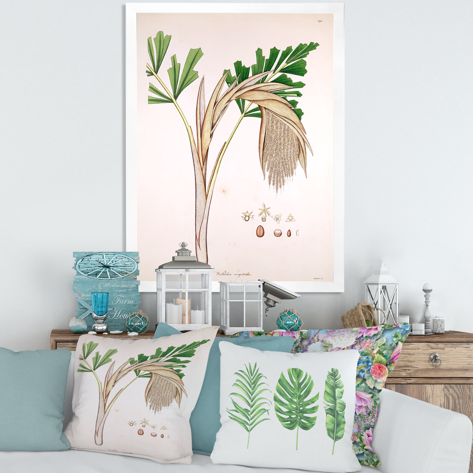 Designart 'Ancient Plant Life XV' Farmhouse Framed Art Print