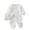 White, variant on Coerni New Born Baby Girl Cotton Linen Romper with Hat Girls One-Piece Outfits Button Down Shirts Jumpsuit Ruffle Preemie Clothes