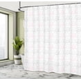 thumbnail image 4 of Ambesonne Plants Shower Curtain, Beauty Spring Flowers Sketch, 69"Wx70"L, Magenta Dark Grey, 4 of 4