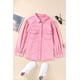 thumbnail image 1 of ABPHQTO Camisa vaquera de mujer rosa con lavado ácido y botones a presión, 1 of 5
