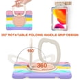 thumbnail image 7 of For iPad 9th/8th/7th Gen 10.2 inch 2021/2020/2019 Case, 360 Rotatable Handle Stand, Shoulder Strap, Drop-Proof Design, Colourful Pink, 7 of 7
