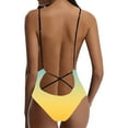 thumbnail image 3 of Itsame Womens One-Piece Swimsuit, V Neck Plus Size Sexy Bikini Bathing Suit Yellow S-5XL, 3 of 3