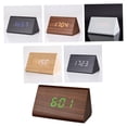 thumbnail image 3 of EXHUMKY Digital Alarm Clock LED Modern Brown Fiber Wood Temperature Display Indoor Use 1Pack, 3 of 8