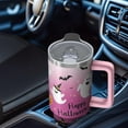thumbnail image 5 of 40oz Halloween Tumbler with Straw and Lid Black Cat Travel Coffee Tumbler Cup with Handle for Spooky Halloween Gifts, 5 of 5