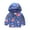 Blue, variant on Toddler Rain Jacket Waterproof Raincoat Mesh Lined Coat with Removable Hood for Boys Girls Cartoon Star Printed