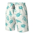 thumbnail image 6 of Uemuo Turtle Pattern Men's Swim Trunks Hawaiian Beach Bathing Suit Swimsuits Beach Quick-Dry Shorts with Pockets-XX-Large, 6 of 9
