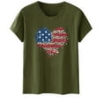 thumbnail image 3 of Birdeem T-Shirt pour Femmes d'Été Décontracté Ample Imprimé Fête de l'Indépendance à Col Rond à Manches Courtes, 3 of 3