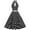 Black, variant on DeHolifer Dresses for Women 1950s Vintage Retro V-Neck Short Sleeve Tie Midi Dress Cocktail Party Evening Prom Gown Dresses Navy S