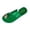Exquisite Shoes - Green, variant on Slide Sandals for Women Open Toe Flat Slippers Asymmetrical Wide Strap Toe Loop with Large Metallic Disc Decor Casual Summer Daily Footwear