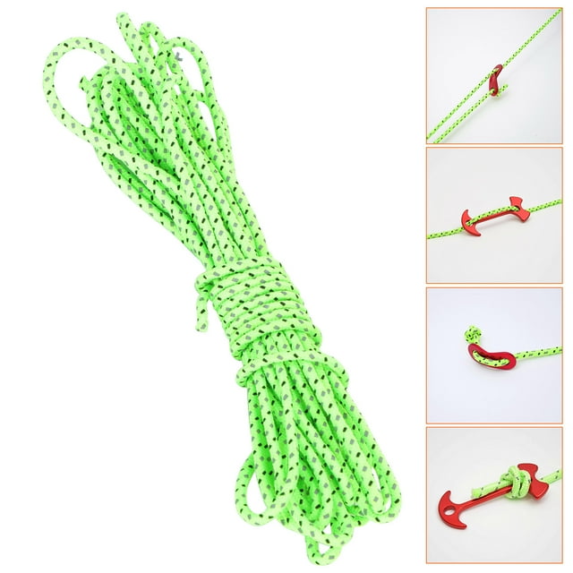 5m Reflective Tent Guy, Fluorescent Reflective Guyline, Strong And Durable In Use, Reflective Umbrella Rope For Camping Tent