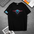 thumbnail image 3 of Camiseta de manga corta en blanco y negro de Mr Beast, de algodón de alta calidad, con cuello redondo y diseño de dibujos animados impresos para hombres y mujeres, 3 of 5