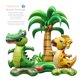 thumbnail image 2 of Set de globos 4D con dinosaurios y cocodrilos Jungle Animal x3, 2 of 2
