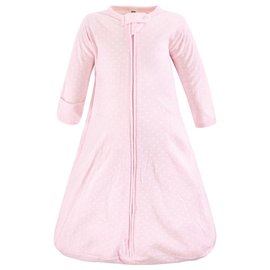 Hudson Baby Infant Girl Cotton Long-Sleeve Wearable Sleeping Bag, Sack, Blanket, Floral Bouquet Long Sleeve, 0-3 Months