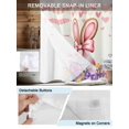 thumbnail image 5 of No Hook Shower Curtain with Snap-in Liner, Easter Waterproof Fabric Bathroom Curtains, Spring Rabbit Ear Colorful Eggs Love Flowers Bath Curtains & Mesh Top Window 60"x72", 5 of 9