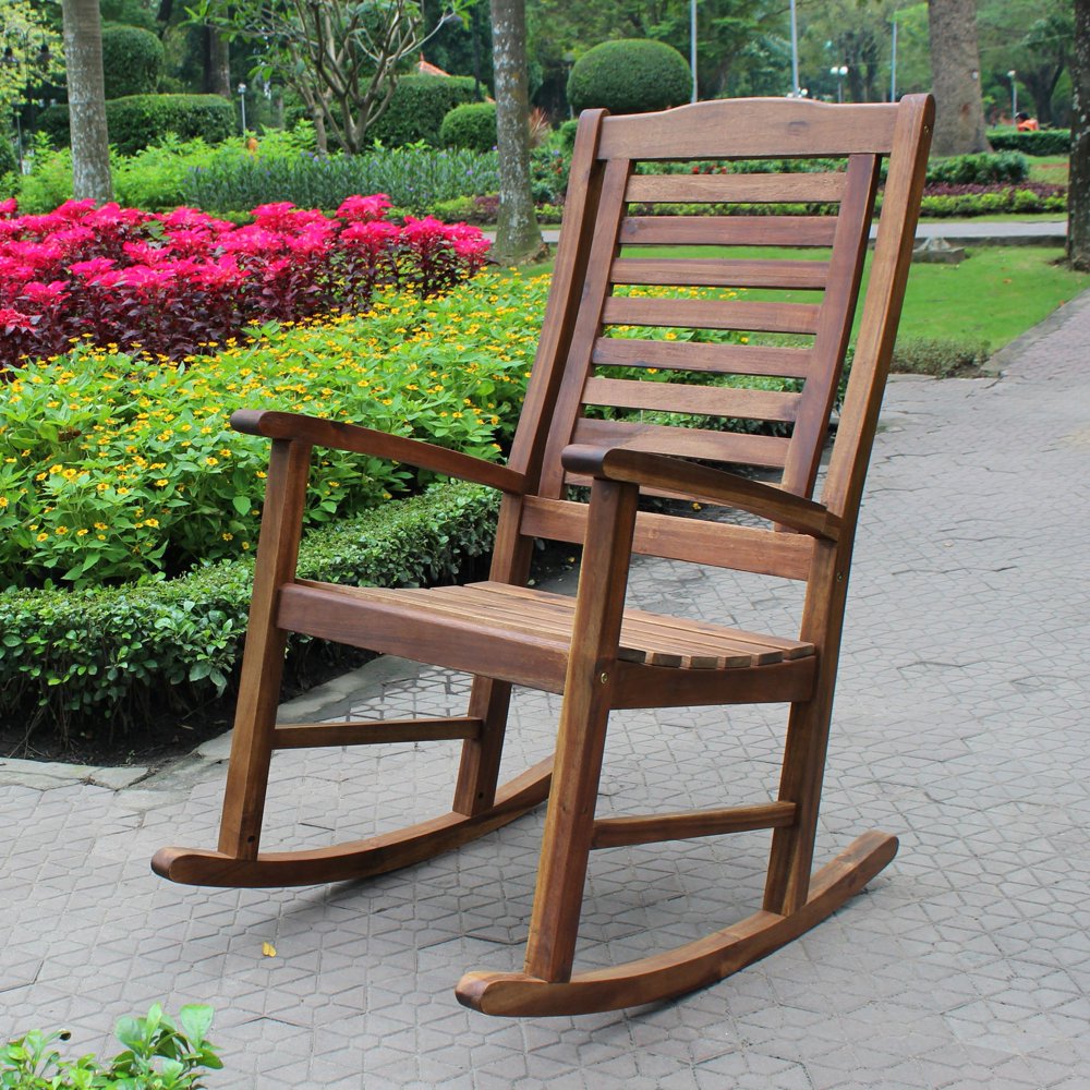 Highland Acacia Trinidad Porch Rocker w/Oil Finish